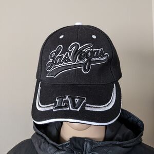 LV Las Vegas Black Ball Cap Hat
